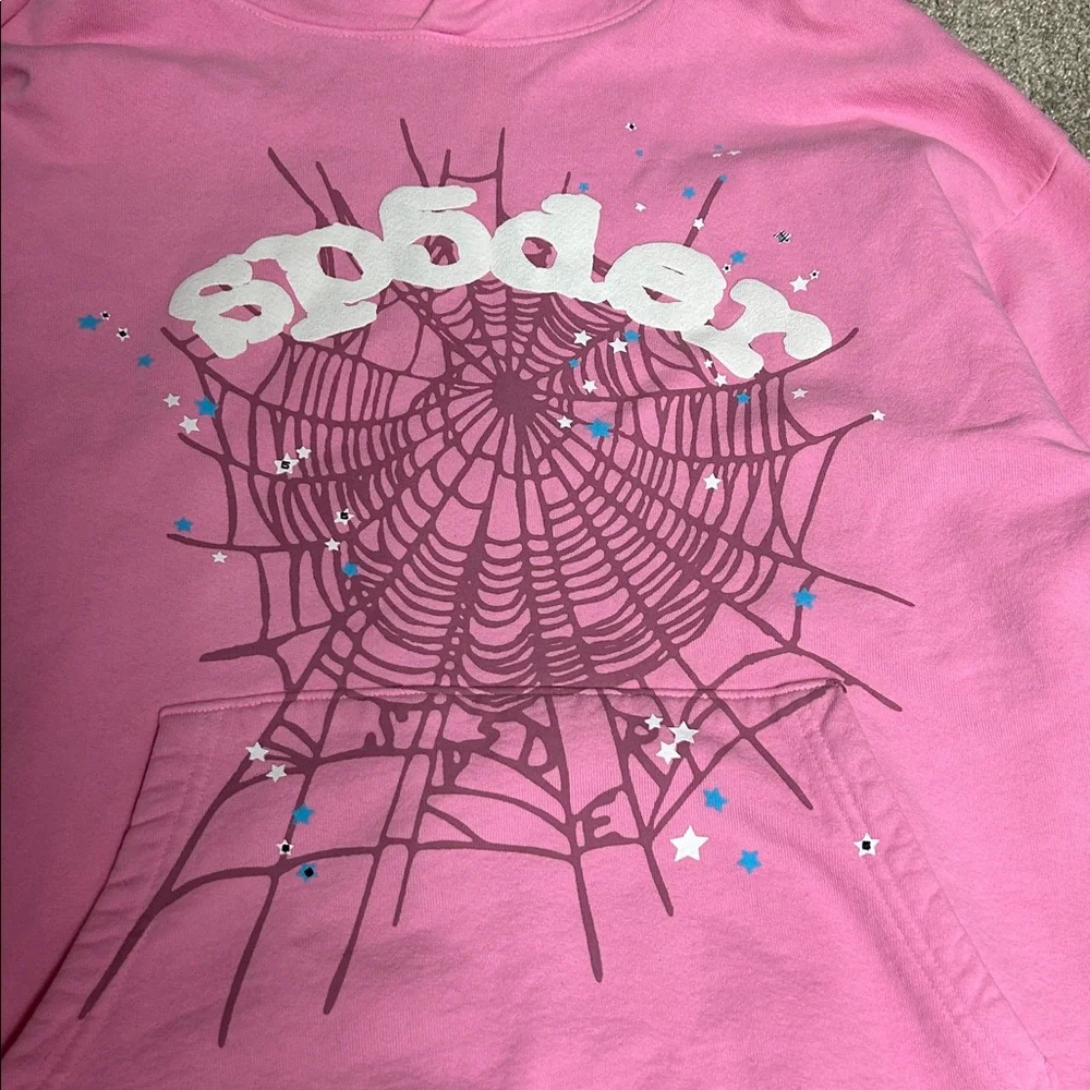 Sp5der OG Pink Web Hoodie - Picture 2 of 8